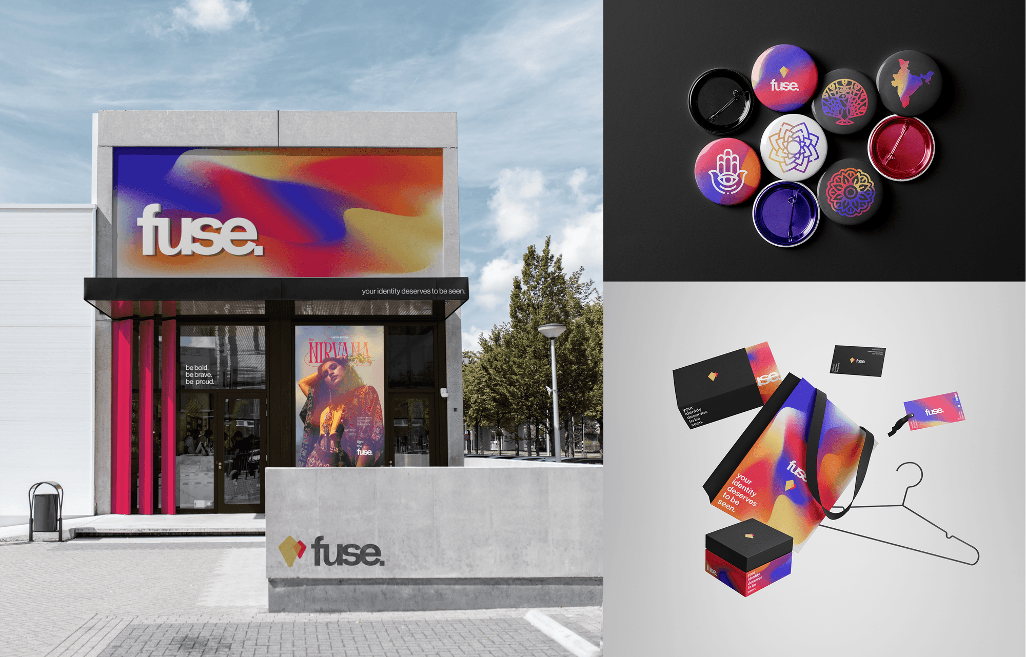 fuse storefront mockup with gradient brand signage