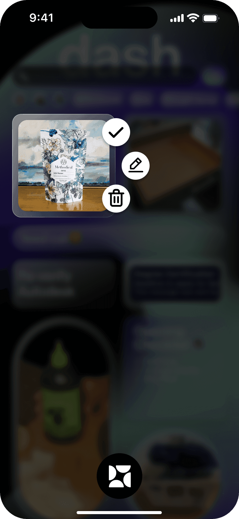 Dash complete-task — hold interaction start