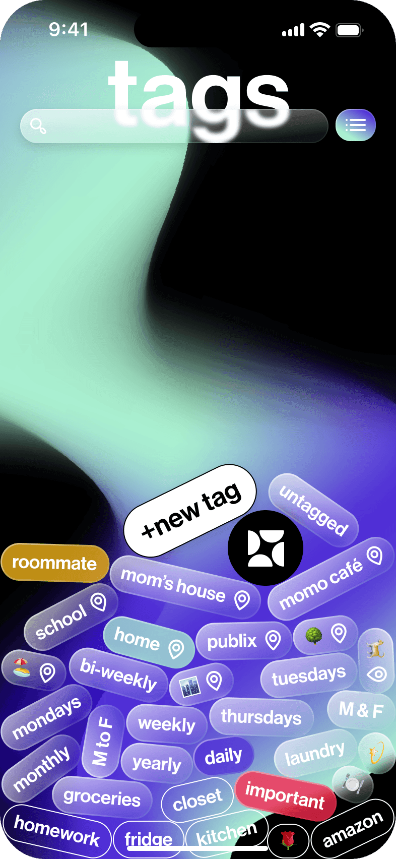 Dash specialized tags — location reminder